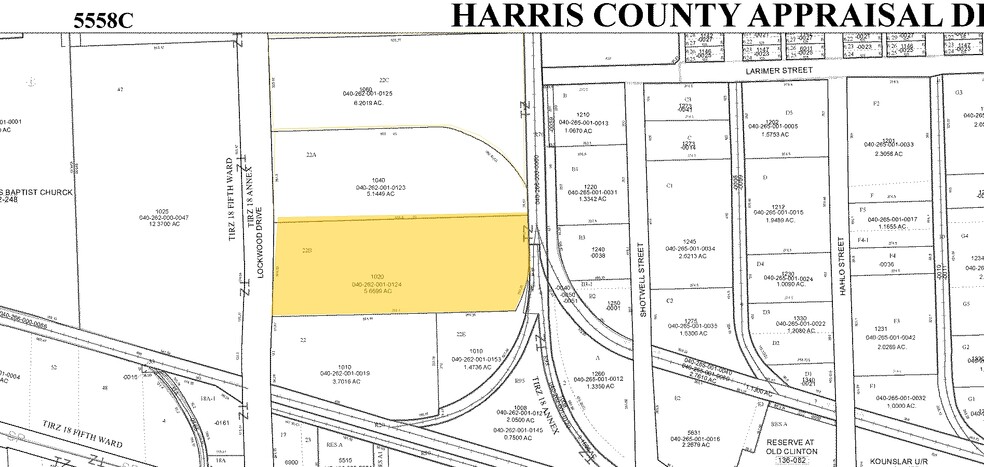 1020 Lockwood Dr, Houston, TX à louer - Plan cadastral – Image 2 sur 5