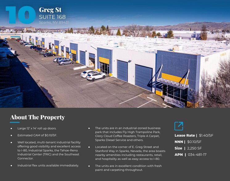 10 Greg St, Sparks, NV à louer - Photo de l’immeuble – Image 2 sur 4