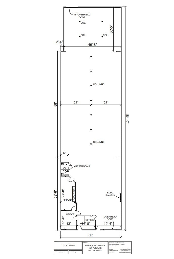 1327 Plowman Ave, Dallas, TX à louer Plan d’étage– Image 1 sur 1