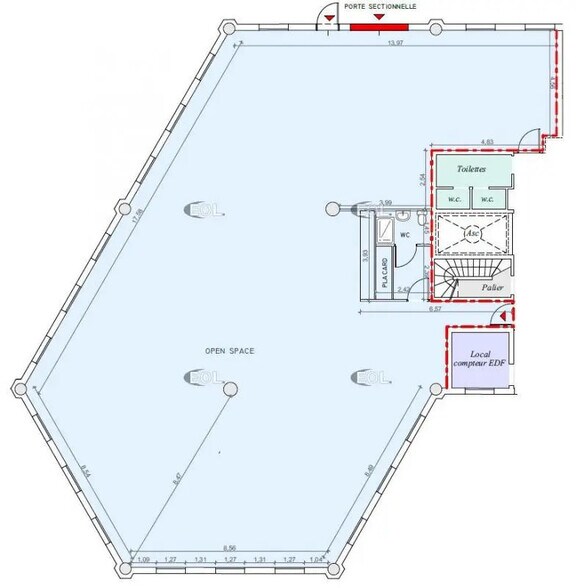 Local d’activités dans Nanterre à louer - Plan d’étage – Image 3 sur 6
