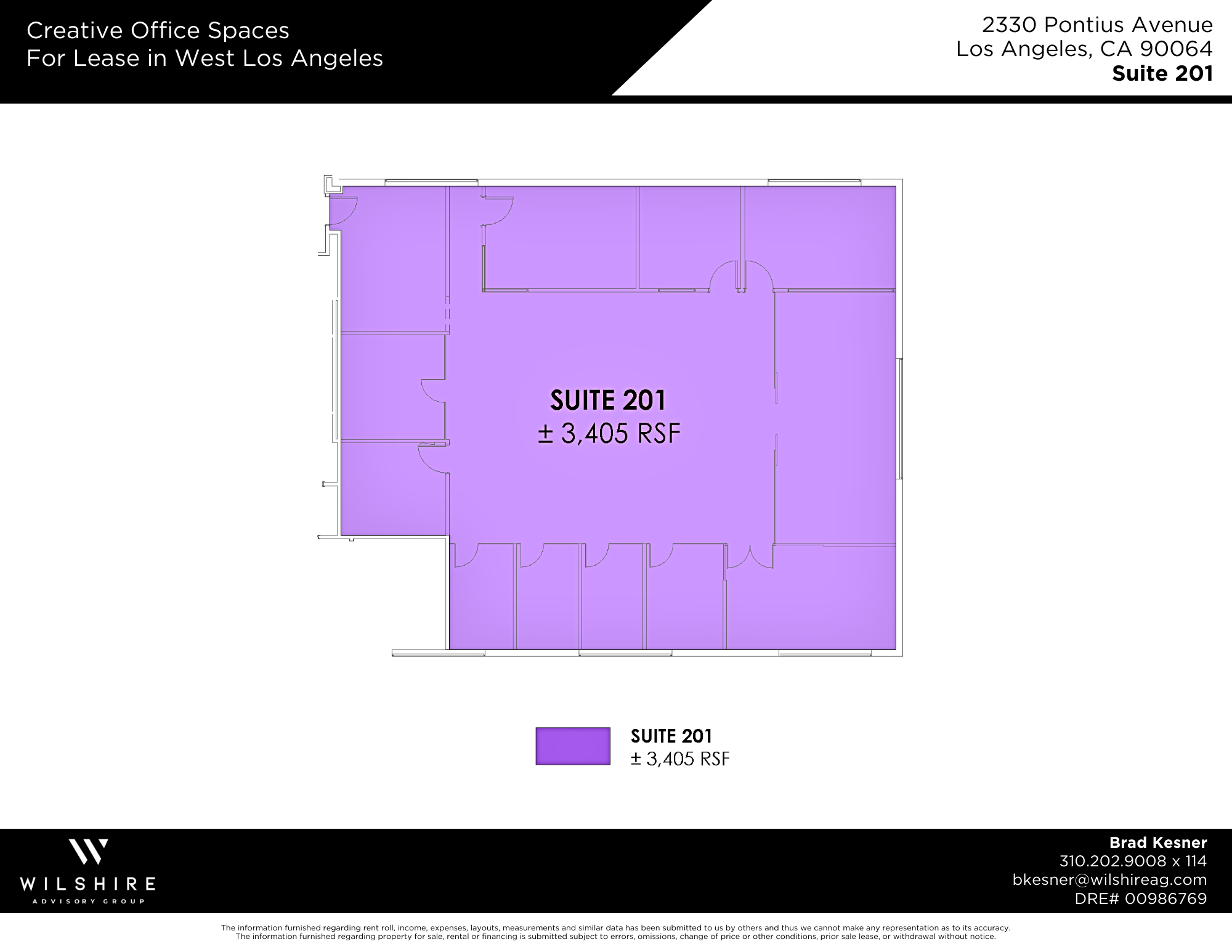 2330 Pontius Ave, Los Angeles, CA à louer Plan d’étage– Image 1 sur 13
