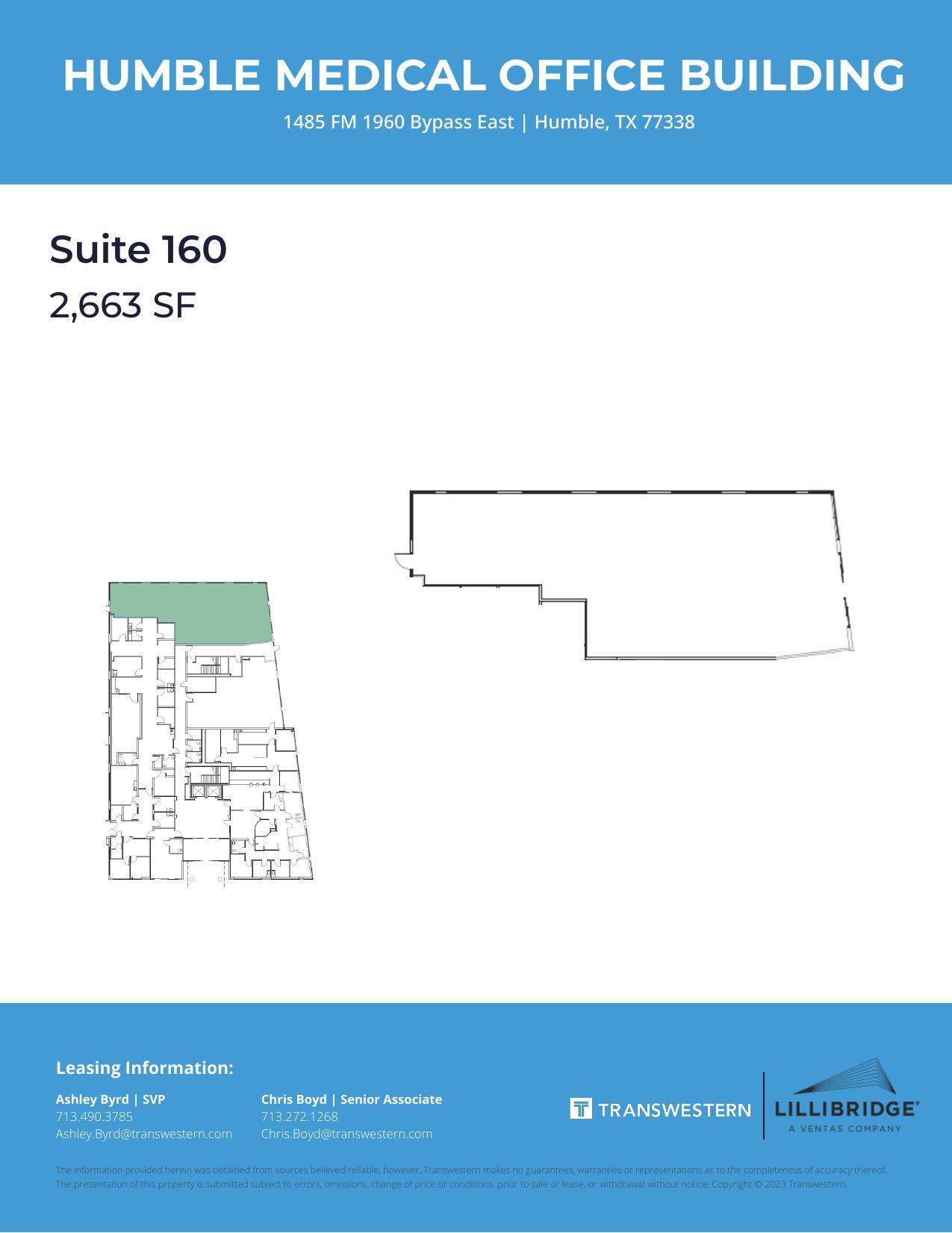 1485 FM 1960 Byp E, Humble, TX à louer Plan d’étage– Image 1 sur 1