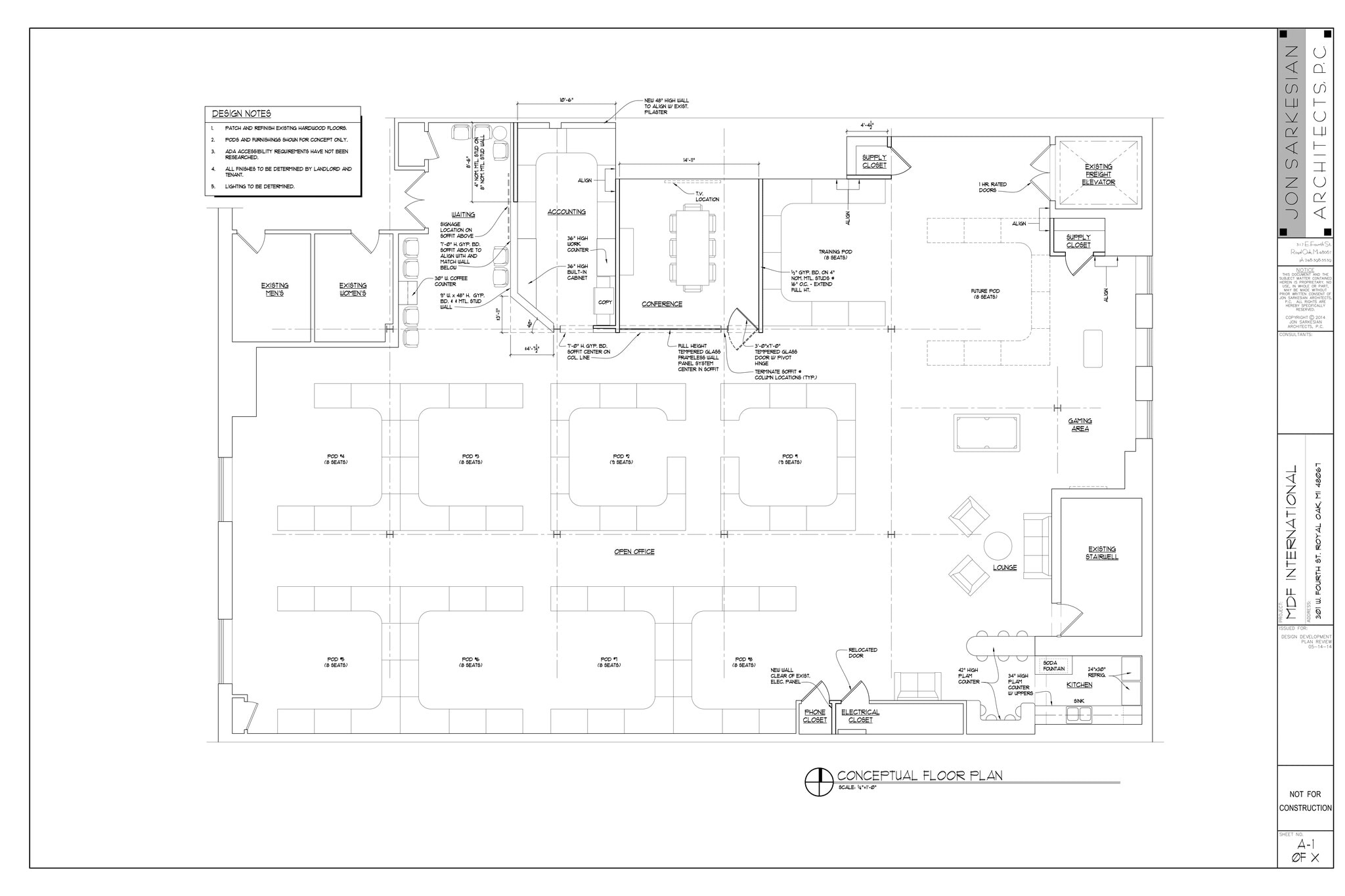 301-303 W 4th St, Royal Oak, MI à louer Plan de site– Image 1 sur 7