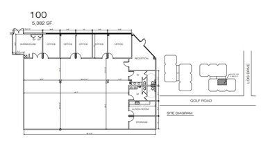 2100 Golf Rd, Rolling Meadows, IL à louer Plan d’étage– Image 2 sur 2