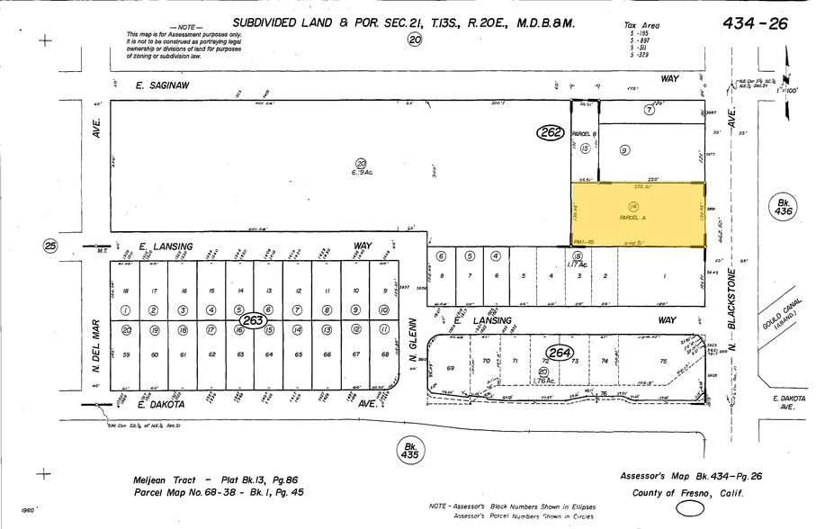 3851 N Blackstone Ave, Fresno, CA à vendre - Plan cadastral – Image 2 sur 2