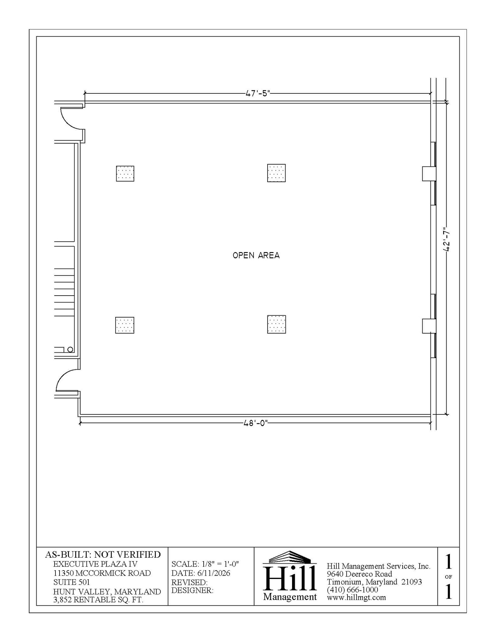 11350 McCormick Rd, Hunt Valley, MD à louer Plan d’étage– Image 1 sur 1
