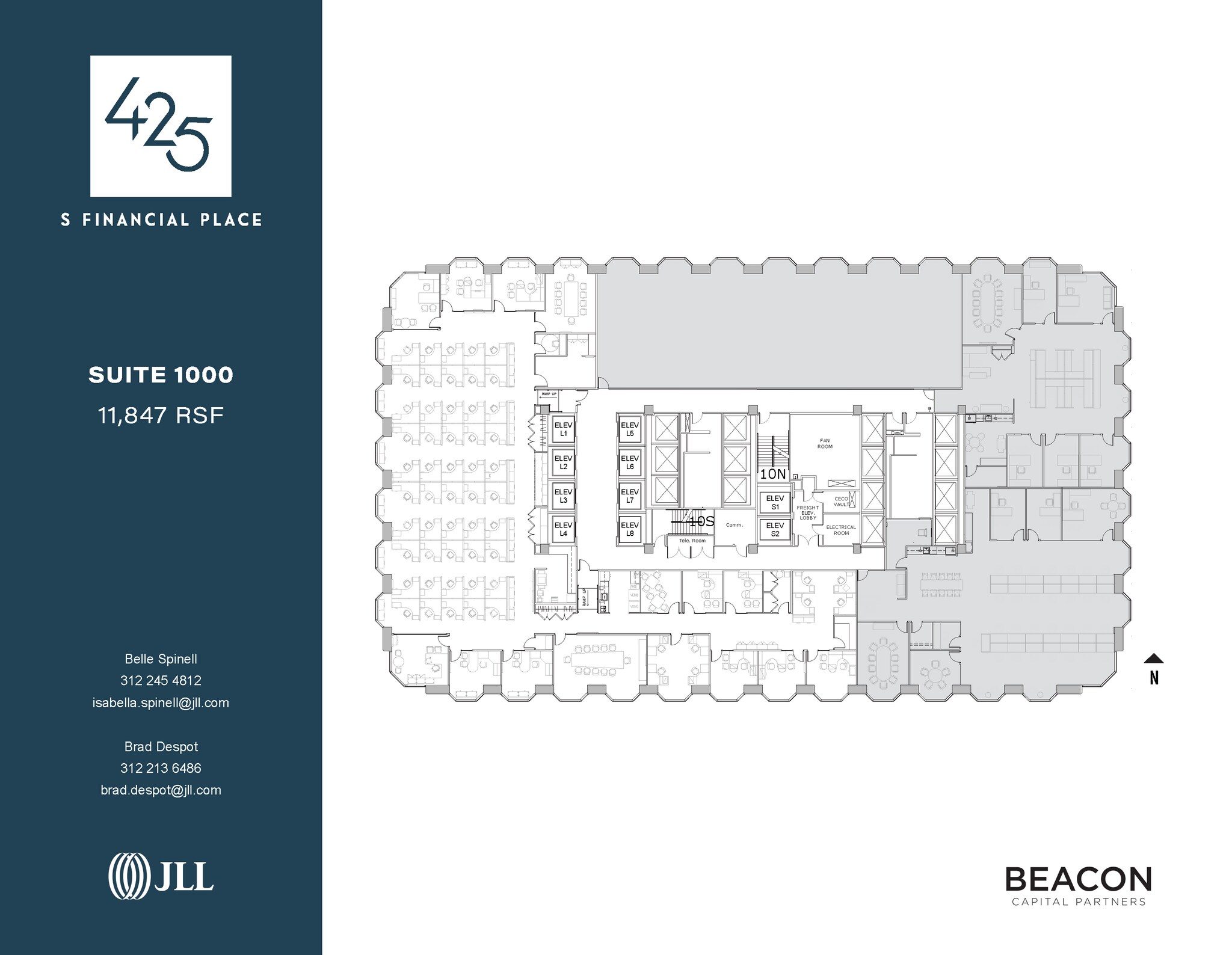 425 S Financial Pl, Chicago, IL à louer Plan d’étage– Image 1 sur 6