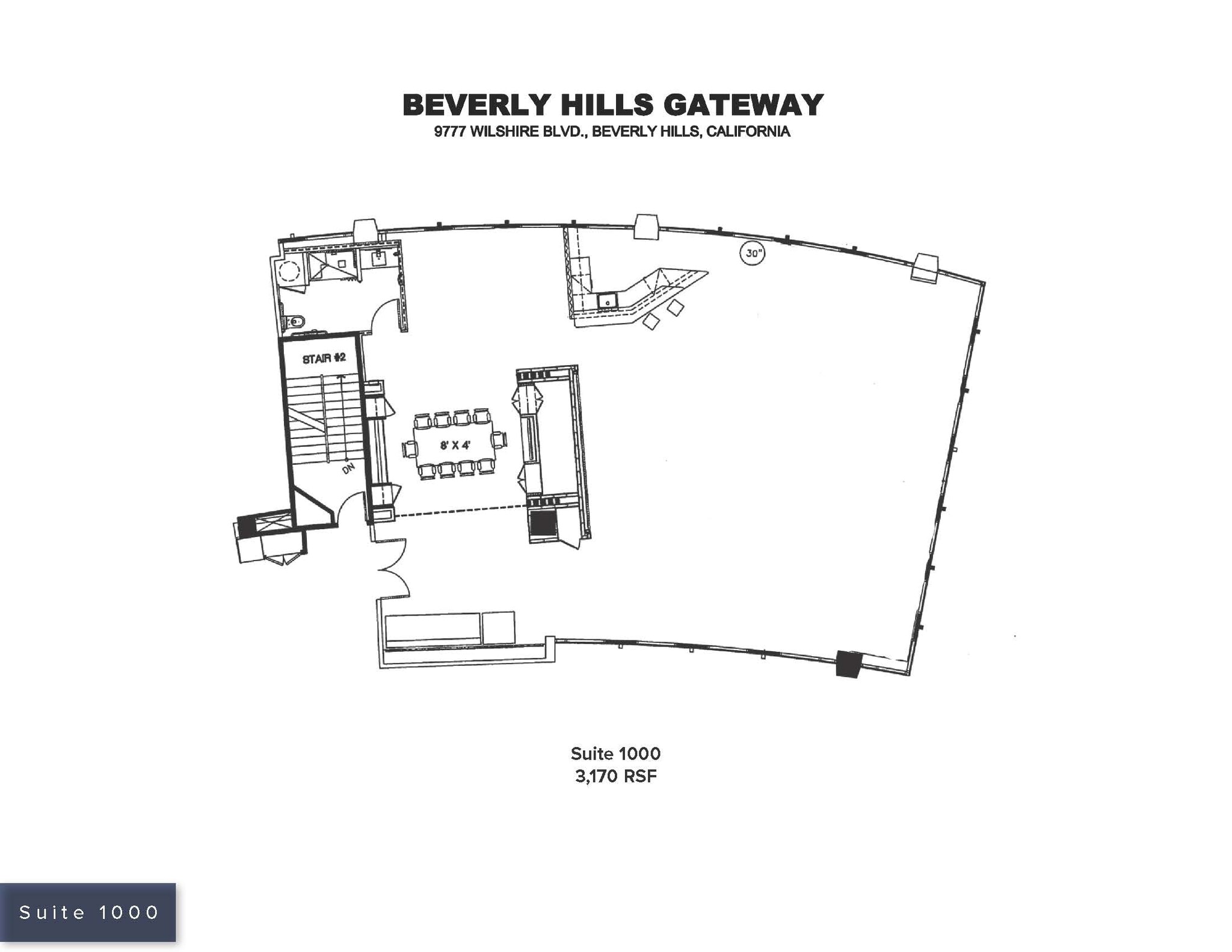 9777 Wilshire Blvd, Beverly Hills, CA à louer Plan d’étage– Image 1 sur 1