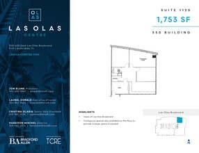 350 E Las Olas Blvd, Fort Lauderdale, FL à louer Plan d’étage– Image 1 sur 1