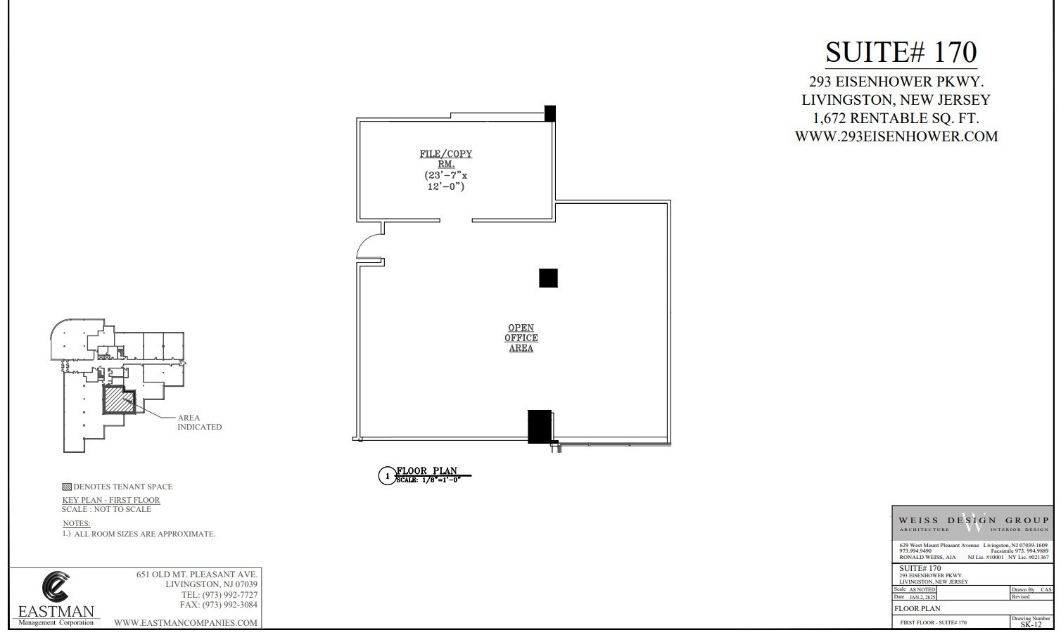 293 Eisenhower Pky, Livingston, NJ à louer Plan d’étage– Image 1 sur 1