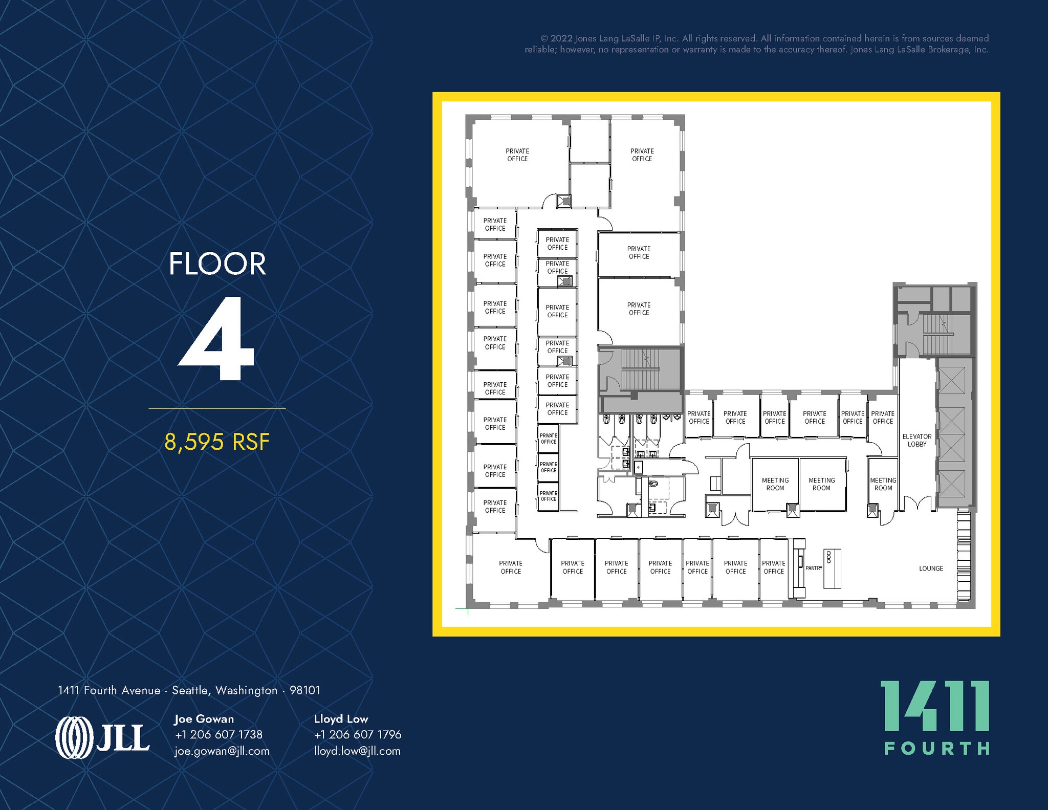 1411 4th Ave, Seattle, WA à louer Plan d’étage– Image 1 sur 1