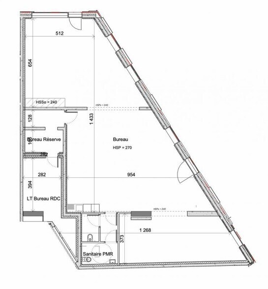 Bureau dans Le Havre à louer - Plan d’étage – Image 2 sur 2