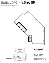 733 Bishop St, Honolulu, HI à louer Plan d’étage– Image 1 sur 1