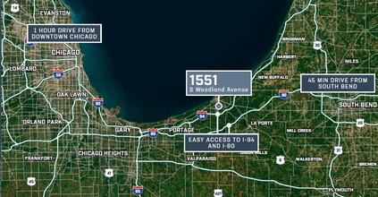 1551-1623 S Woodland Ave, Michigan City, IN - VUE AÉRIENNE  vue de carte - Image1