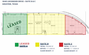 1020-1060 Lockwood Dr, Houston, TX à louer Plan d’étage– Image 2 sur 5
