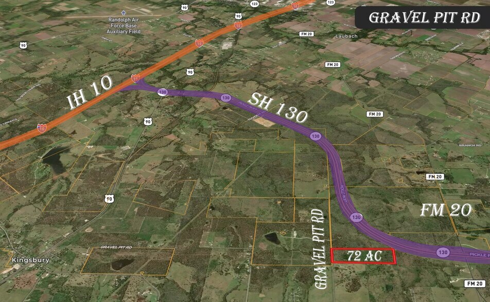 Gravel Pit, Seguin, TX à vendre - Aérien – Image 2 sur 28