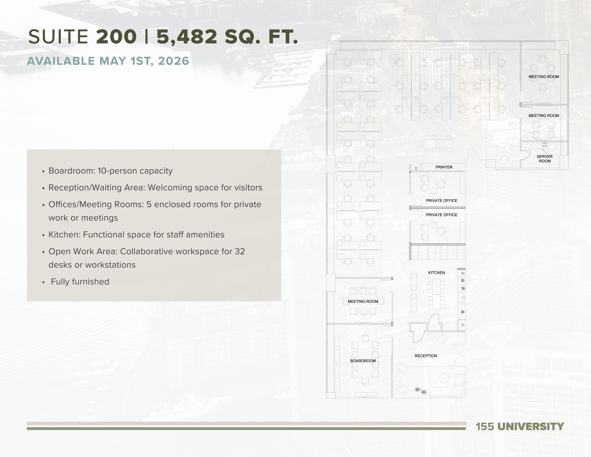 155 University Ave, Toronto, ON à louer Plan de site– Image 1 sur 1