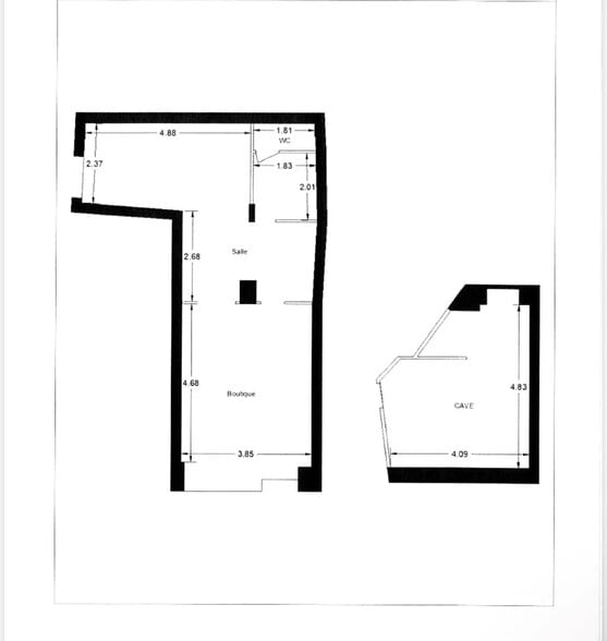 83 Rue Vaneau, Paris à louer - Plan d’étage – Image 2 sur 6