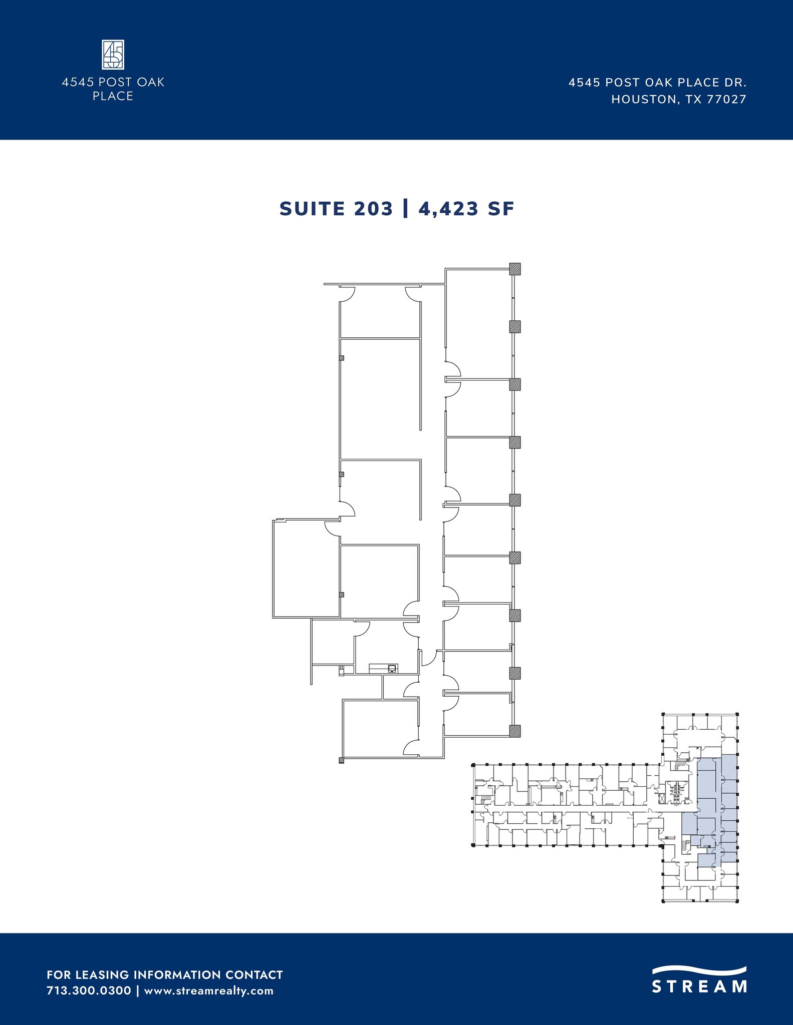 4545 Post Oak Pl, Houston, TX à louer Plan d’étage– Image 1 sur 1