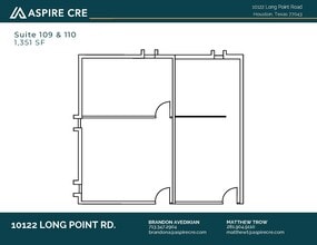 10122 Long Point Rd, Houston, TX à louer Plan d’étage– Image 2 sur 2