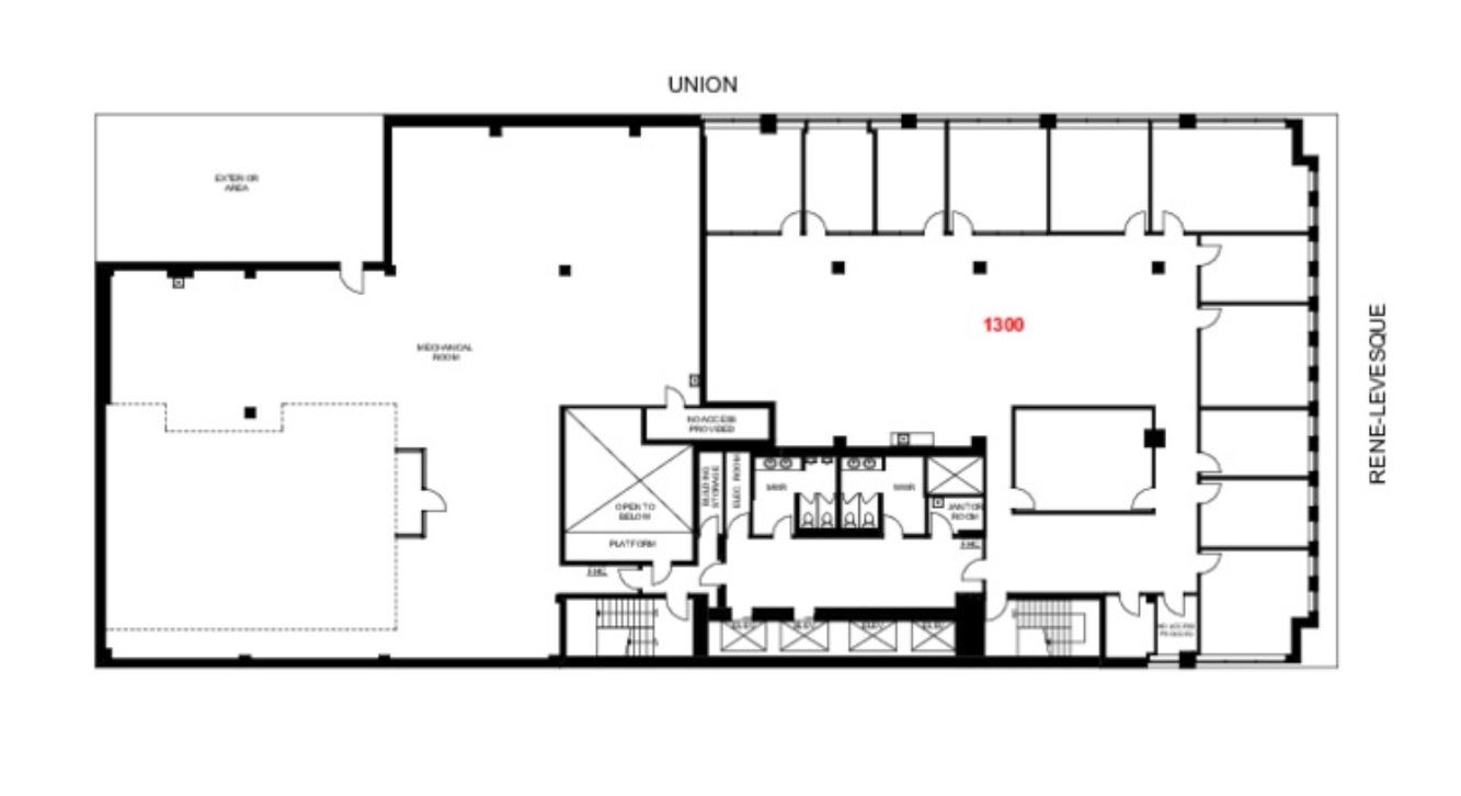 620 Boul René Lévesque O, Montréal, QC à louer Plan d’étage– Image 1 sur 1
