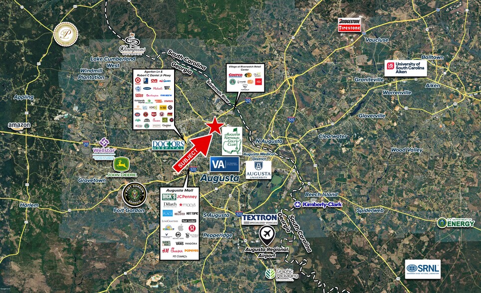 3064 Washington Rd, Augusta, GA à vendre - Aérien – Image 3 sur 4