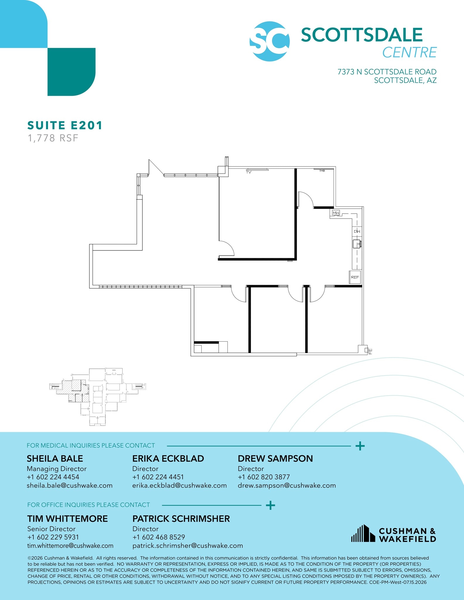 7373 N Scottsdale Rd, Scottsdale, AZ à louer Plan de site– Image 1 sur 1