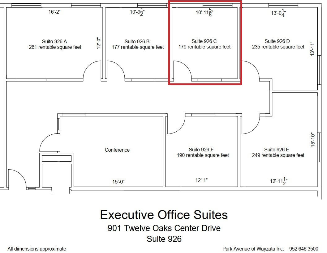 600 Twelve Oaks Center Dr, Wayzata, MN à louer Plan d’étage– Image 1 sur 1
