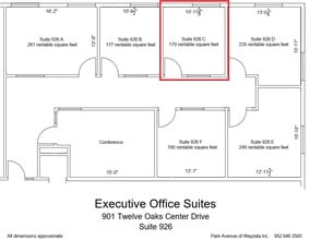 600 Twelve Oaks Center Dr, Wayzata, MN à louer Plan d’étage– Image 1 sur 1