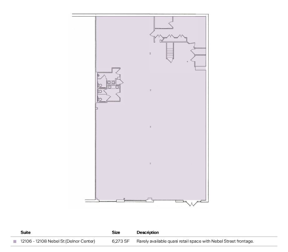 12148-12198 Nebel St, Rockville, MD à louer Plan d’étage– Image 1 sur 1