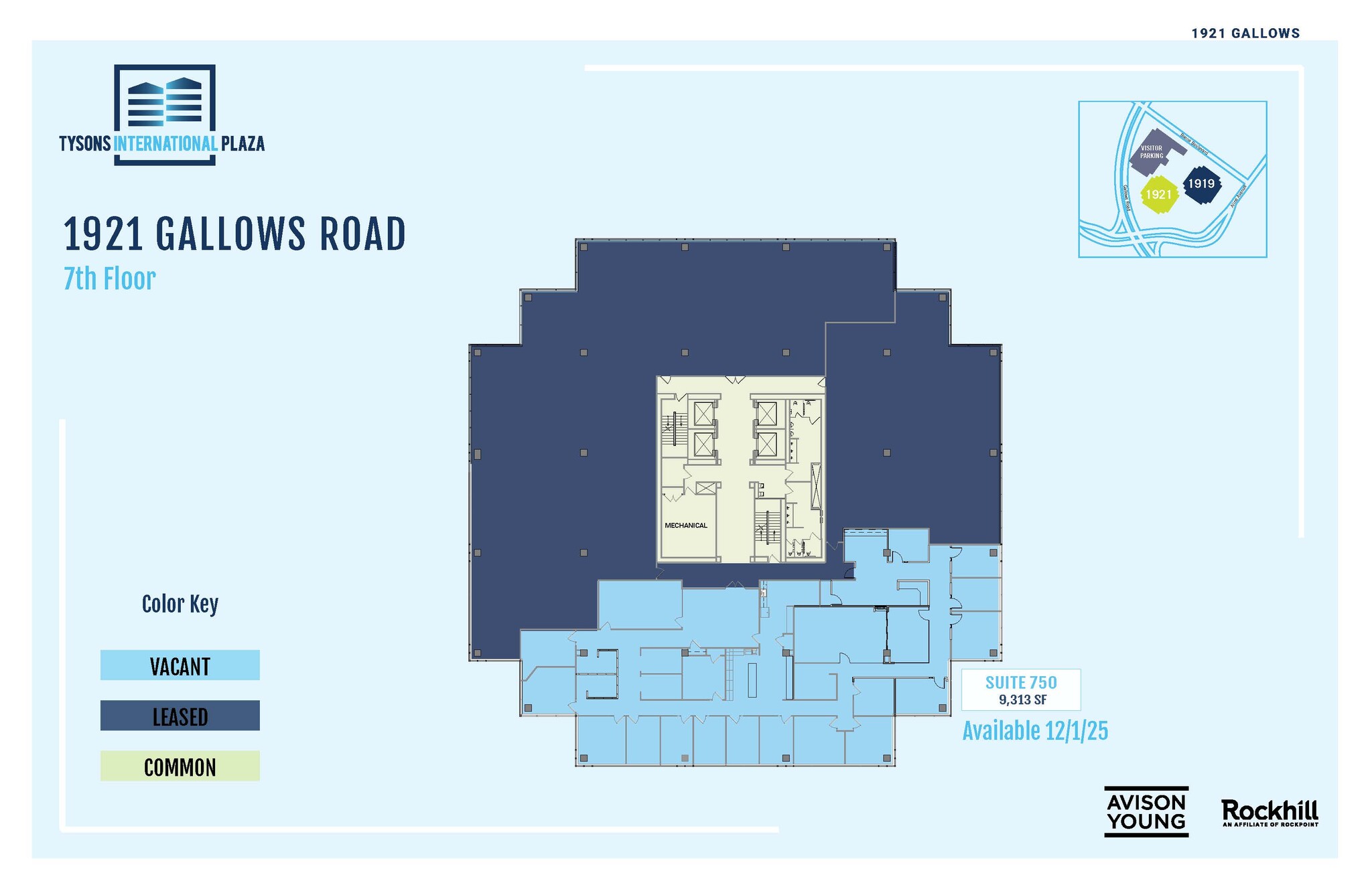 1919-1921 Gallows Rd, Vienna, VA à louer Plan d’étage– Image 1 sur 1