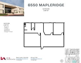 6550 Mapleridge St, Houston, TX à louer Plan d’étage– Image 1 sur 1