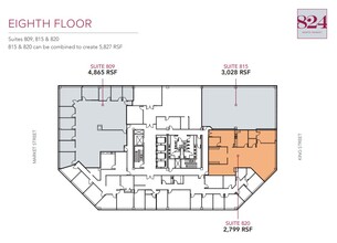 824 N Market St, Wilmington, DE à louer Plan d’étage– Image 1 sur 1