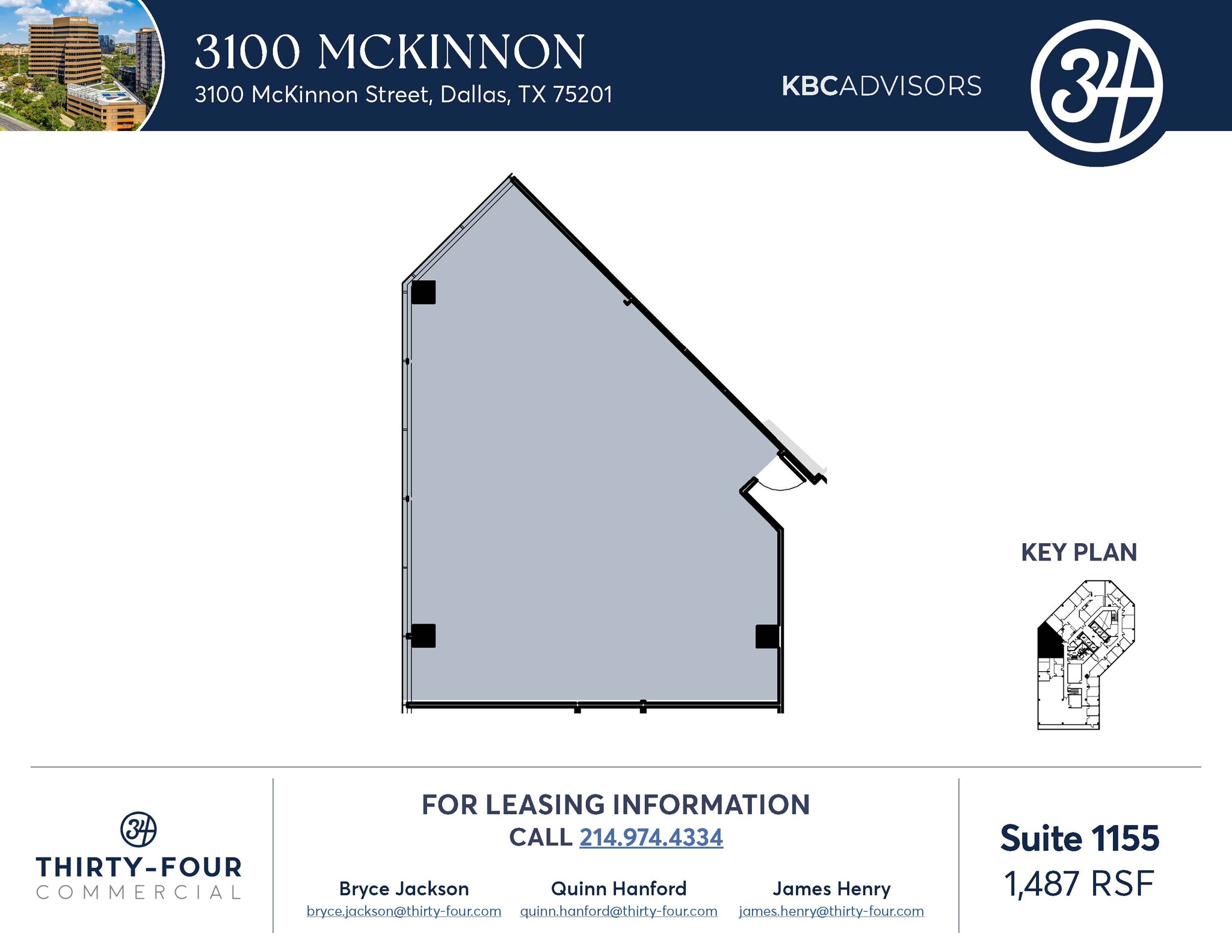3100 McKinnon St, Dallas, TX à louer Plan d’étage– Image 1 sur 1