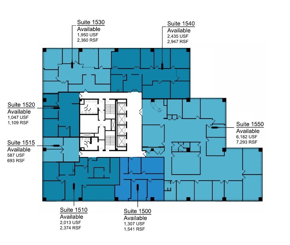 1010 Market St, Saint Louis, MO à louer Plan d’étage– Image 1 sur 1