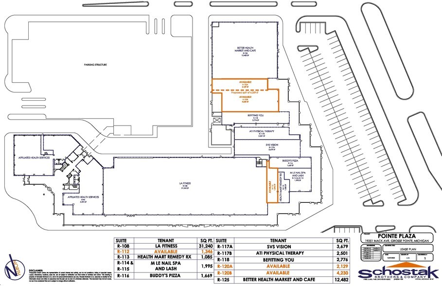 19521 Mack Ave, Grosse Pointe, MI à louer - Plan de site – Image 2 sur 2