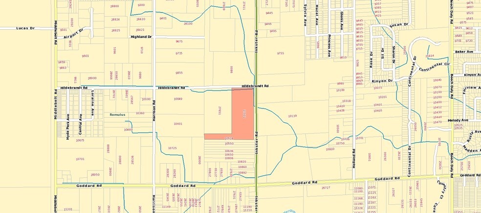 27501 Hildebrandt Rd, Romulus, MI à louer - Plan cadastral – Image 3 sur 8