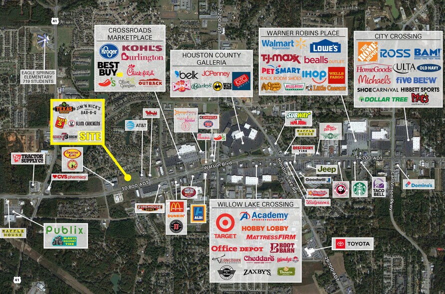 4040 Watson Blvd, Warner Robins, GA à louer - Photo principale – Image 1 sur 3