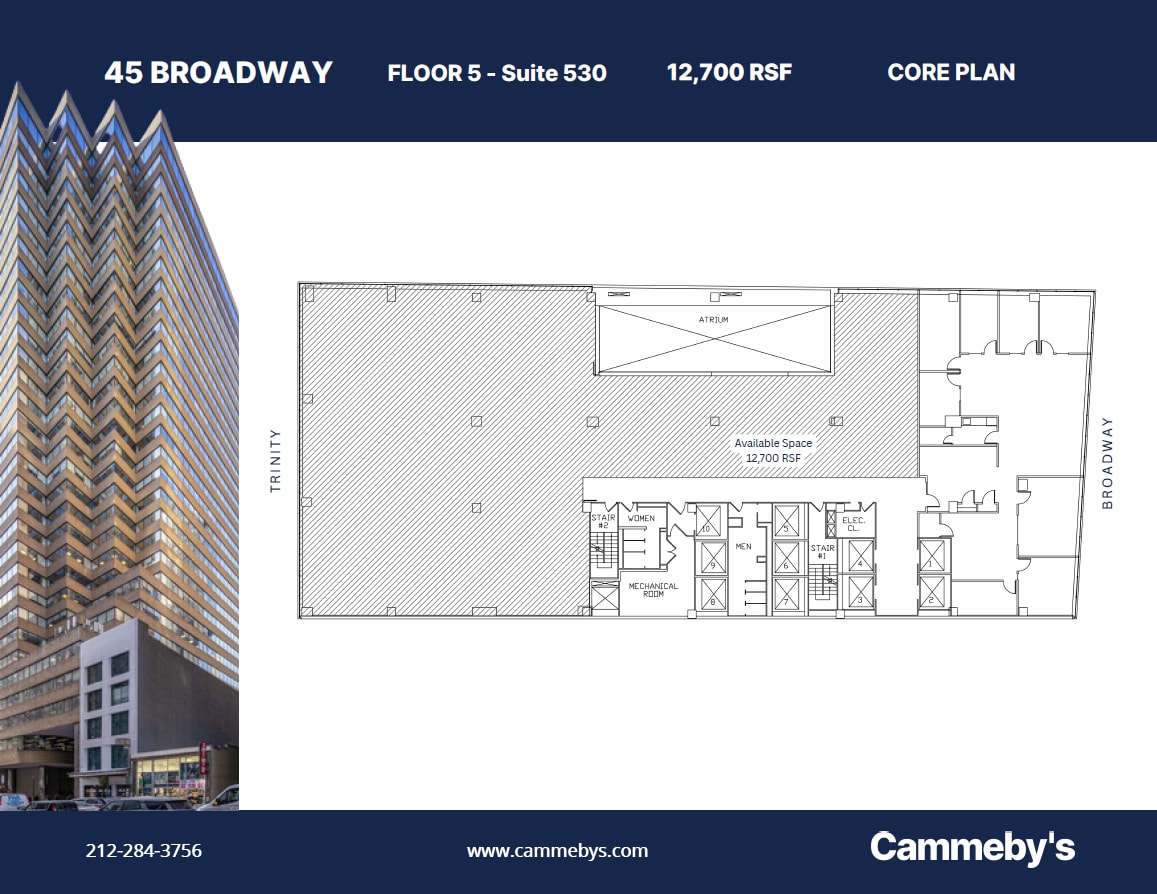 45 Broadway, New York, NY à louer Plan d’étage– Image 1 sur 1