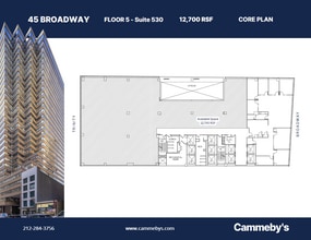 45 Broadway, New York, NY à louer Plan d’étage– Image 1 sur 1