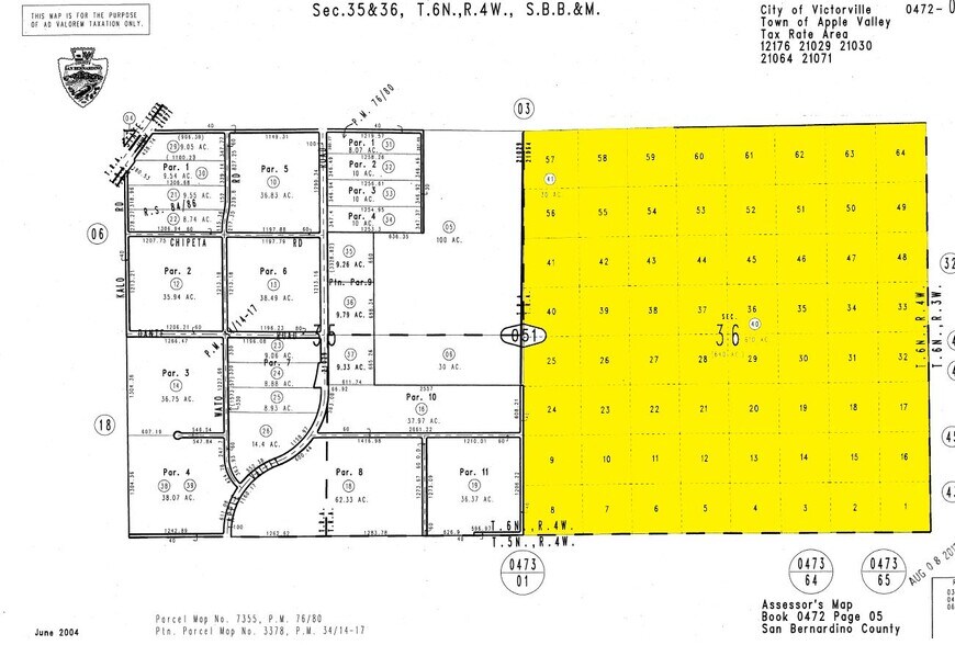 Bridle Path, Apple Valley, CA à vendre - Plan cadastral – Image 2 sur 3