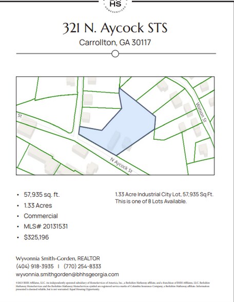 321 N Aycock St, Carrollton, GA à vendre - Plan cadastral – Image 3 sur 4