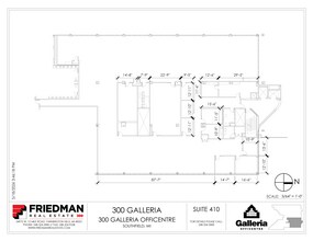 300 Galleria Officentre, Southfield, MI à louer Plan d’étage– Image 1 sur 2