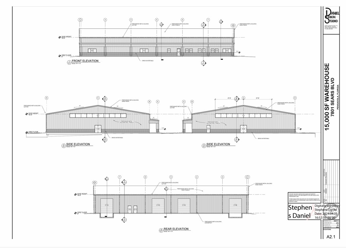 7801 Sears Blvd A, Pensacola, FL à louer Plan de site– Image 1 sur 2