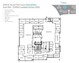 3333 N Torrey Pines Ct, La Jolla, CA à louer Plan d’étage– Image 1 sur 1