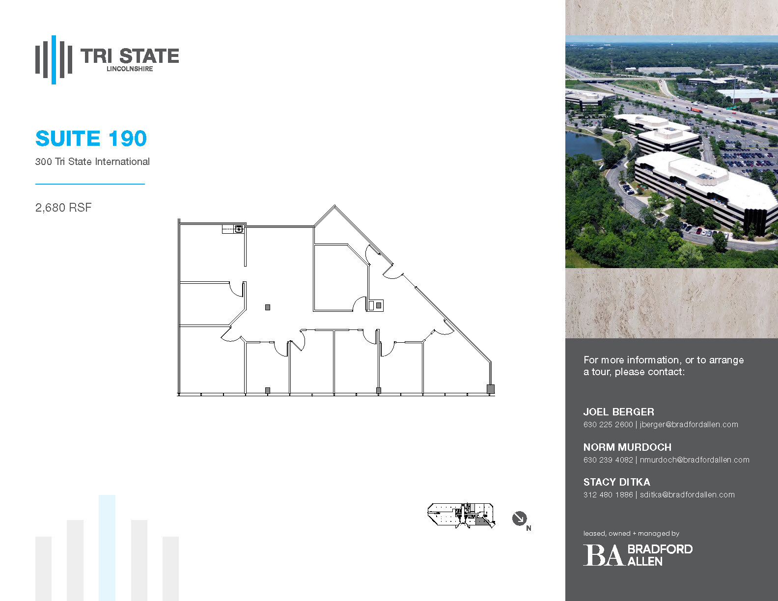 300 Tri State International, Lincolnshire, IL à louer Plan d’étage– Image 1 sur 1