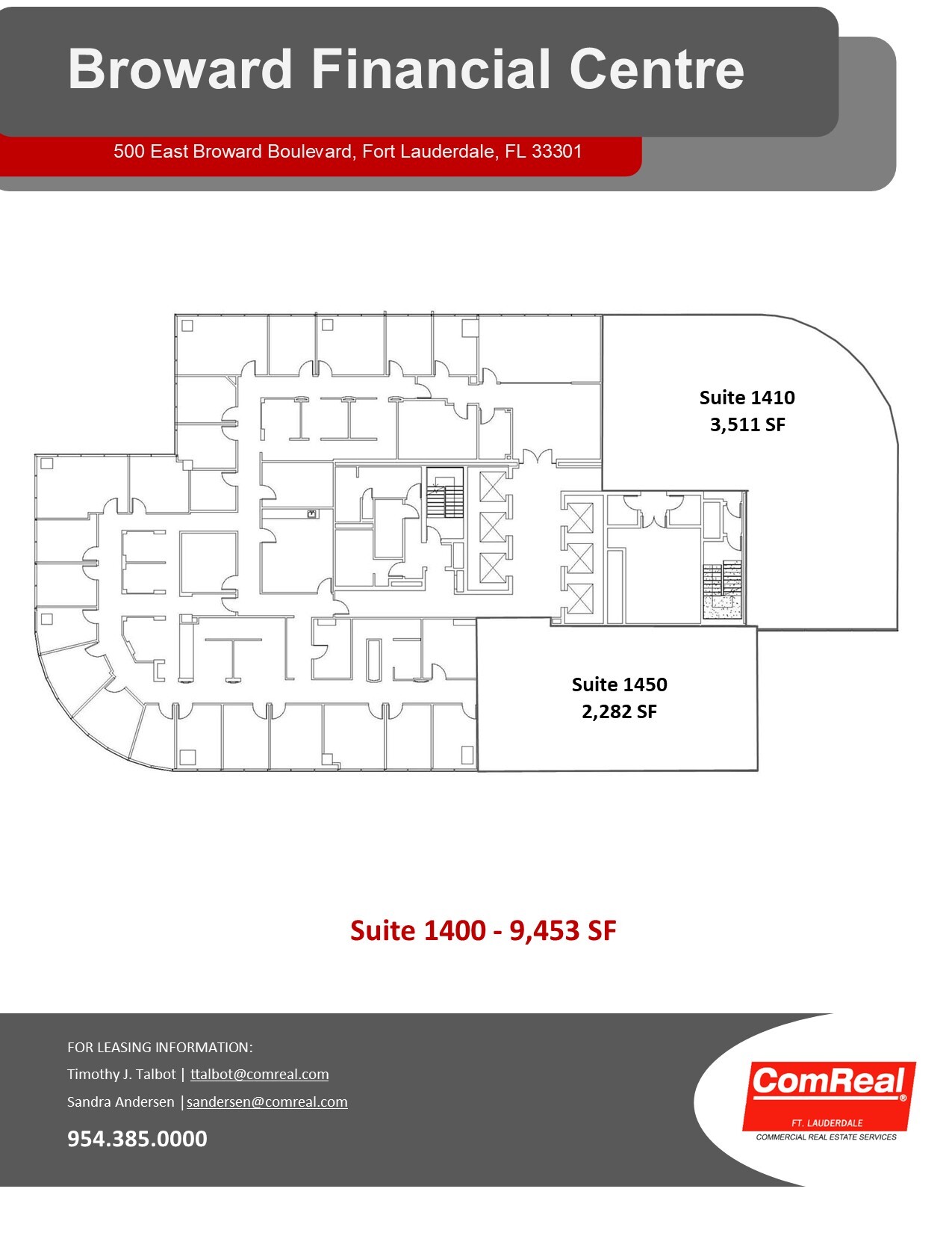 500 E Broward Blvd, Fort Lauderdale, FL à louer Plan d’étage– Image 1 sur 1