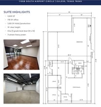 1109 S Airport Cir, Euless, TX à louer Plan d’étage– Image 1 sur 1
