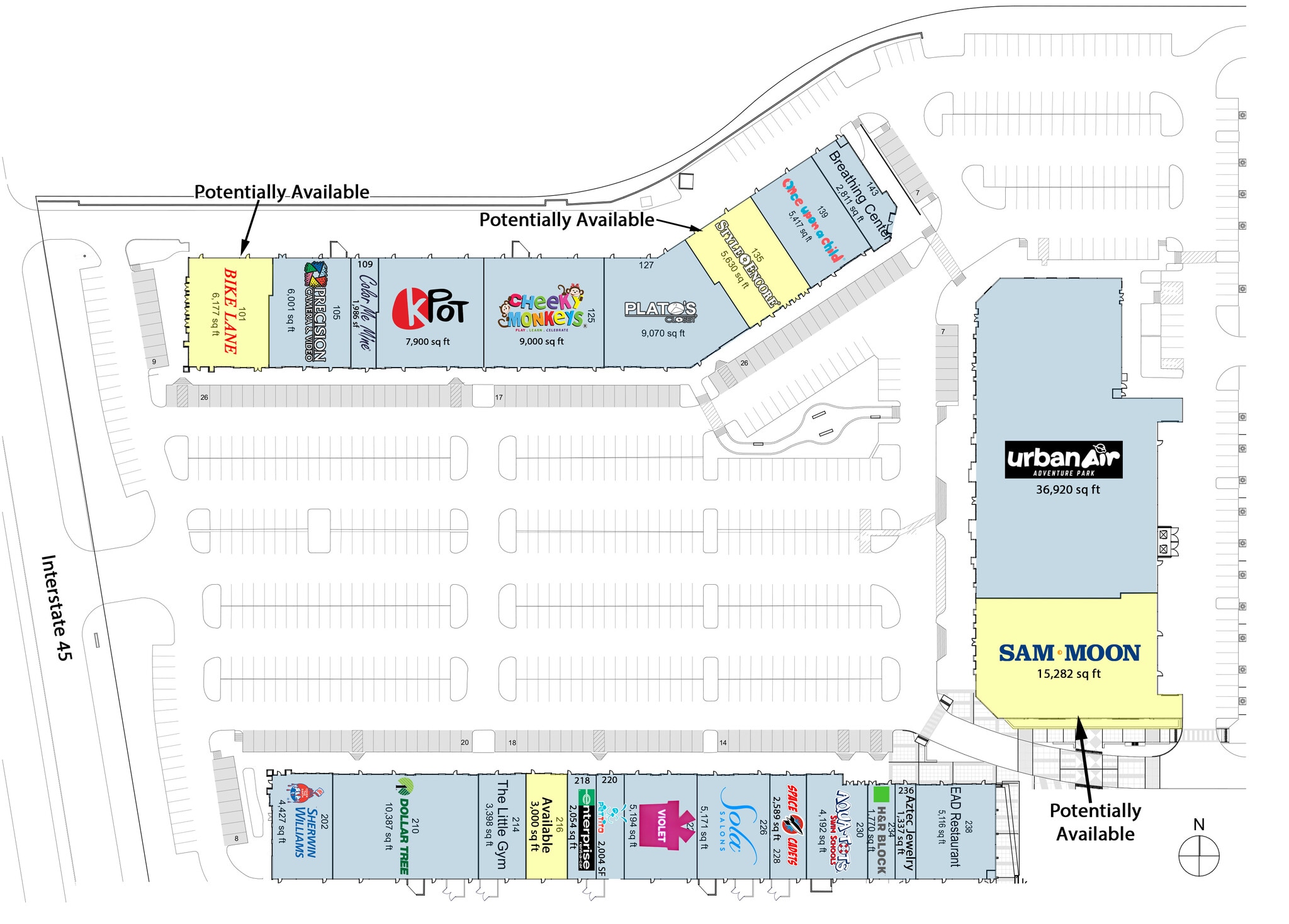 17937-17945 I-45 S, Shenandoah, TX à louer Plan de site– Image 1 sur 1