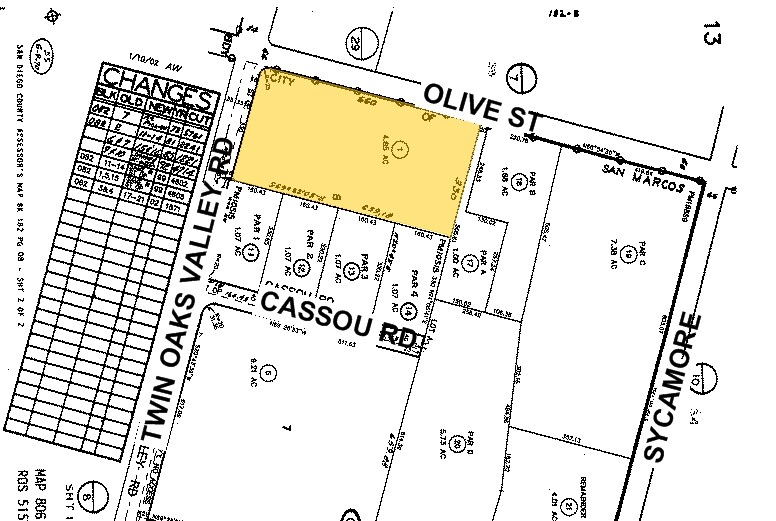 2075 N Twin Oaks Valley Rd, San Marcos, CA à louer - Plan cadastral – Image 2 sur 43